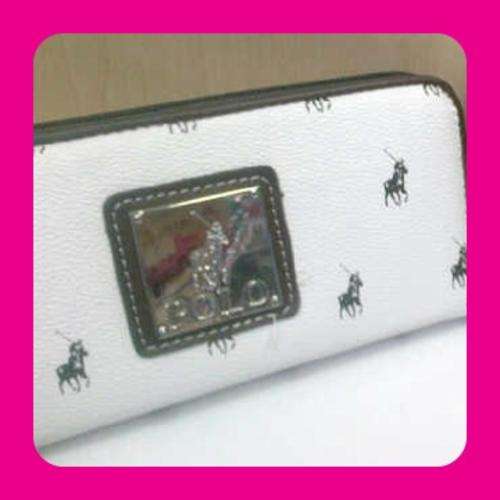 Authentic Polo Wallet White & Brown