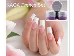 Kaga Uv Gel French White Set (Lamp Included !)