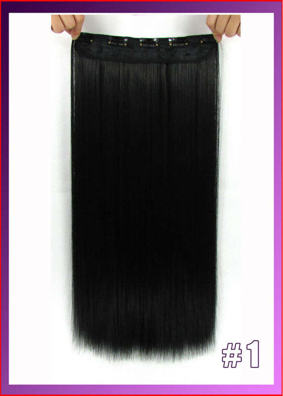 One Piece 55cm Ear to Ear Hair Extension in Black #1 -  In Stock