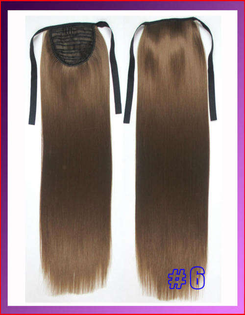 52cm Ponytail Wrap Hair Extension Light Brown -  In Stock
