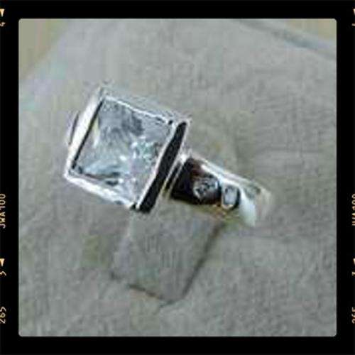 2.30 CT NATURAL SIM DIAMOND RING SET IN 925 SILVER SIZE 7.5 **Last one Left**