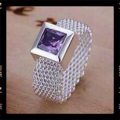 2.80 CT NATURAL AMETHYST CRYSTAL RING SET IN 925 SILVER SIZE 8**In Stock**LAST ONE LEFT**