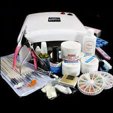 COMPLETE UV GEL STARTER KIT INCLUDING 36 WATT UV CURING LAMP WITH TIMER AND ** FREE ITEMS**
