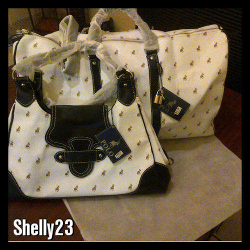 POLO LADIES HANDBAG AND TRAVEL BAG MATCHING SET** ONLY ONE SET AVAIL**
