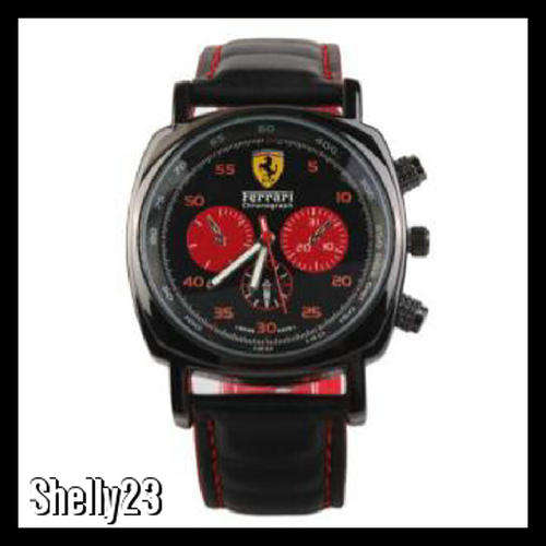 FERARRI GENTS BLACK STRAP WATCH**In Stock**