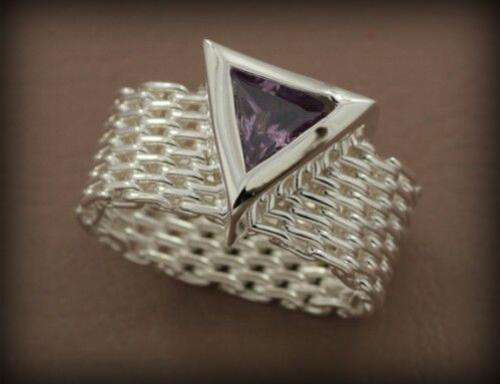 .925 SILVER LADIES AMETHYST RING**In Stock**