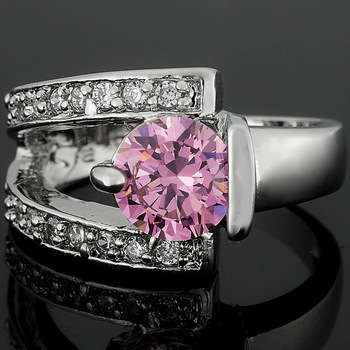 Kunzite Gemstone White Gold Ladies Ring**In Stock**Last one Left**