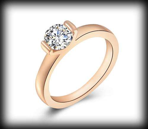 18kt Rose Gold Filled Gemstone Ladies Ring**In Stock**Size 6,7 OR 8
