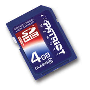 Patriot Secure Digital High Capacity (SDHC) Class 6 Memory Card - 4GB