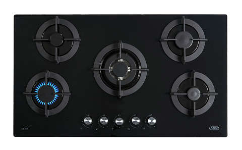 Defy 5 Burner Gas Glass Hob