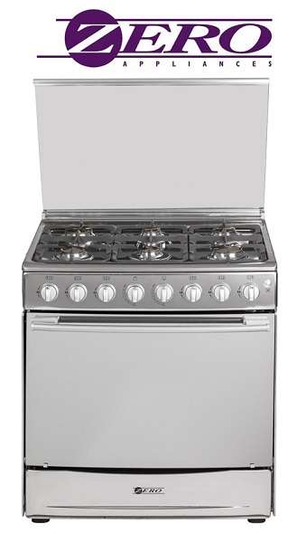 Zero Appliances 6 Burner Stainless Steel LP Gas Stove