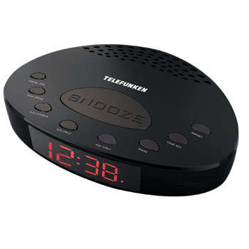 Telefunken FM Alarm Clock Radio - Black