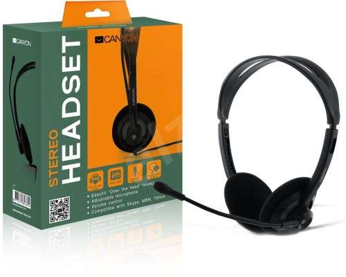 Canyon Headset  "Color: black Cable length: 2.3m  stereo 3.5mm plug''