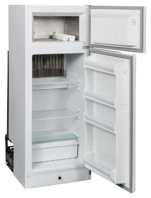 Zero Appliances 265L Gas Fridge/Freezer White Shop Soil