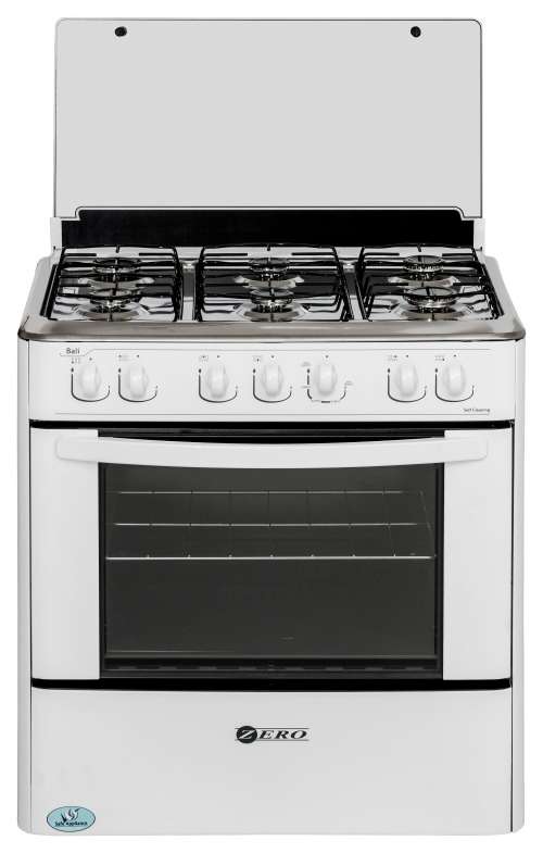 Zero Appliances 6 Burner White Gas Stove