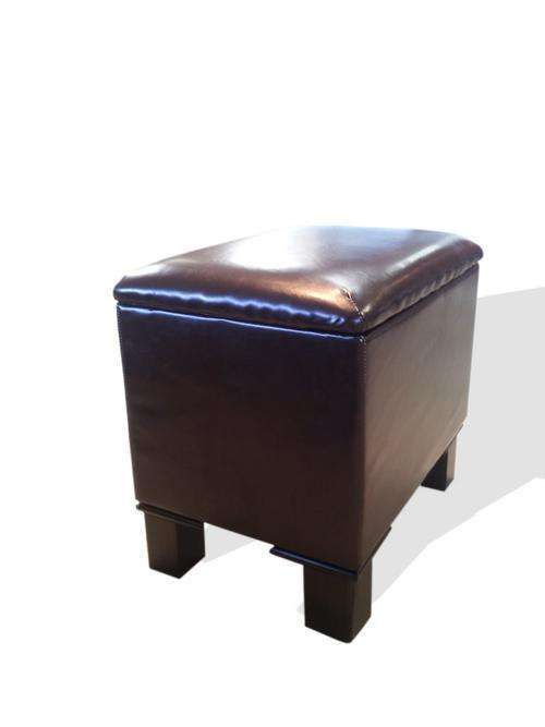 Cottonfields Faux Leather Ottoman with storage space *BARGAIN*