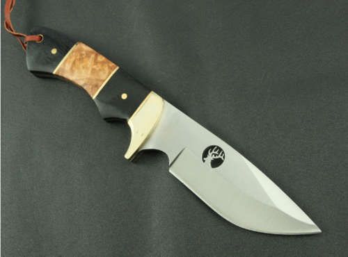 Elk Ridge Fixed Blade Knife + Wood & Copper Handle