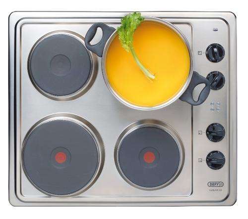 Defy Slimline Solid Plate Built-In Hob - Stainless Steel