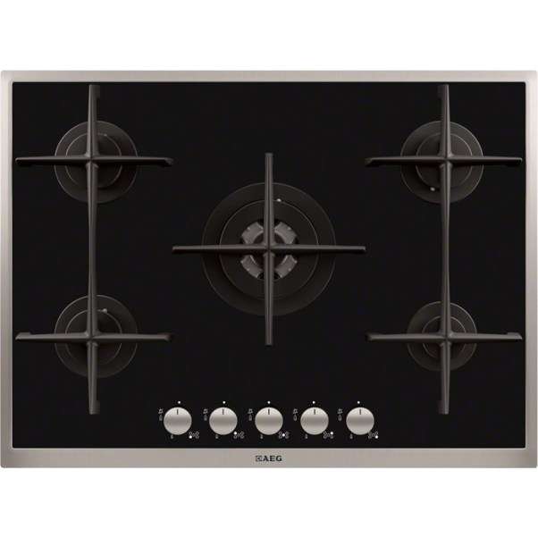 AEG 70cm Built-In Semi-Flush Gas On Glass Hob