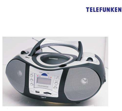 Telefunken Portable CD/ MP3 Player with USB - Black