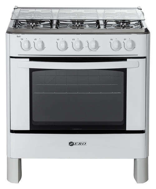 Zero Appliances 6 Burner White Gas Stove
