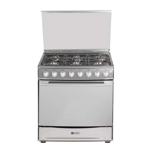 ZERO APPLIANCES 6 BURNER STAINLESS STEEL GAS STOVE
