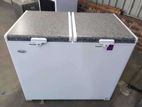 ZERO APPLIANCES 236L SIDE BY SIDE GAS ELECTRIC FRIDGE FREEZER - SHOP SOILED - NOT BOXED