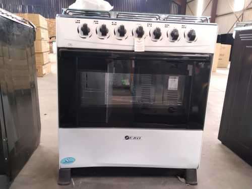 ZERO APPLIANCES 6 BURNER WHITE GAS STOVE - SHOP SOILED- NOT BOXED