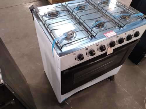 ZERO APPLIANCES 6 BURNER WHITE GAS STOVE - SHOP SOILED- NOT BOXED