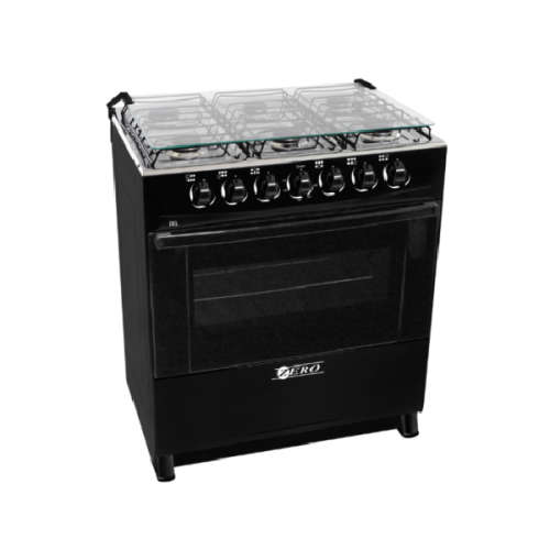 Zero Appliances 6 Burner Gas Stove With FFD On All Functions  Black - SHOP SOILED