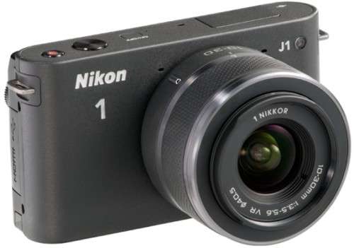NIKON 1 J1 Mirrorless Digital Camera with 10-30mm Lens (Black)