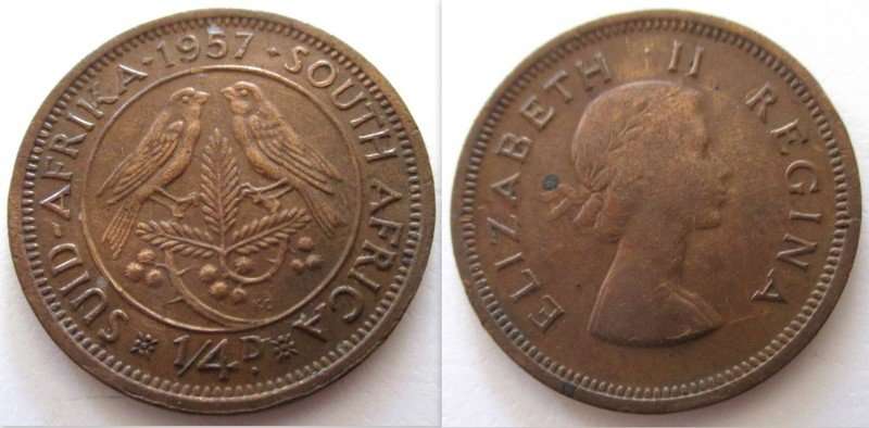 A 1957 SOUTH AFRICAN FARTHING