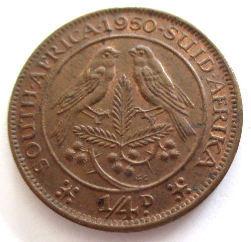 A 1950 SOUTH AFRICAN FARTHING