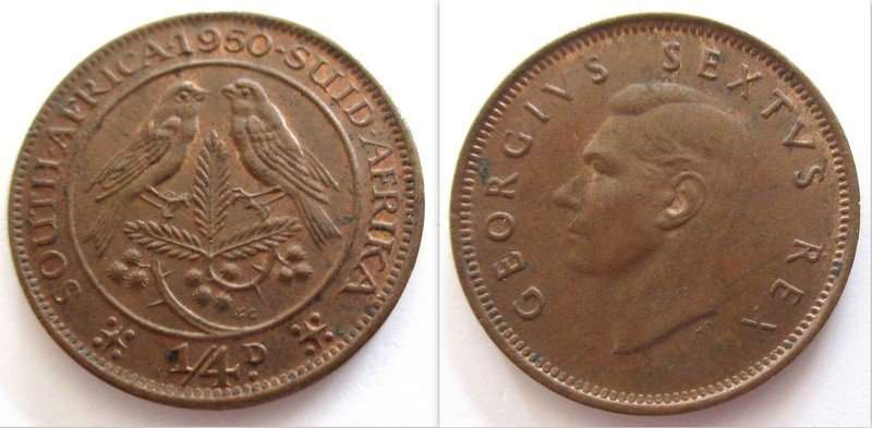 A 1950 SOUTH AFRICAN FARTHING