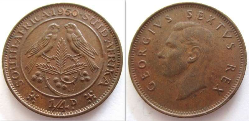 A 1950 SOUTH AFRICAN FARTHING