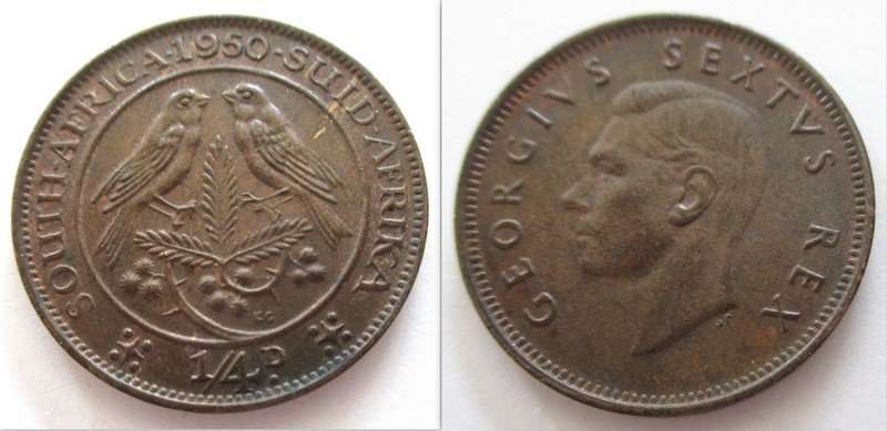 A 1950 SOUTH AFRICAN FARTHING