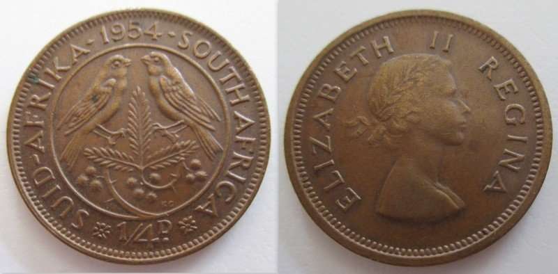 A 1954 SOUTH AFRICAN FARTHING