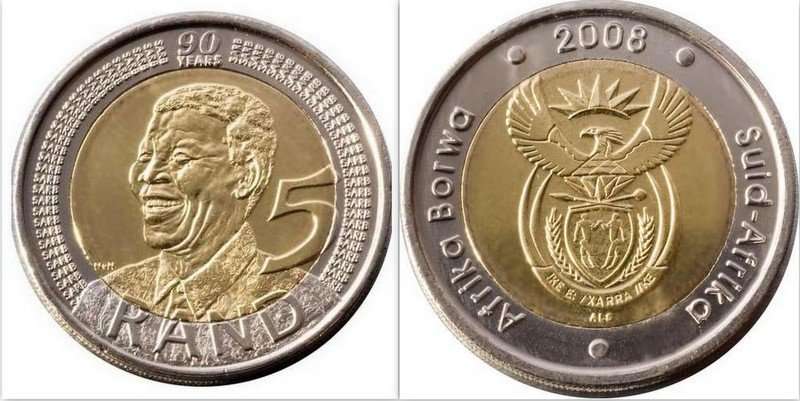 30 MANDELA 2008 R5 BIRTHDAY COINS UNC to  MS---Bid per coin