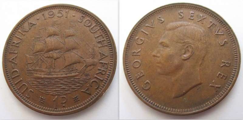 A 1951 SOUTH AFRICAN  PENNY