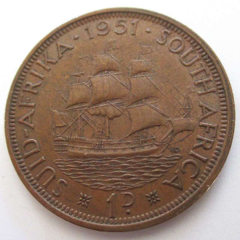 A 1951 SOUTH AFRICAN  PENNY