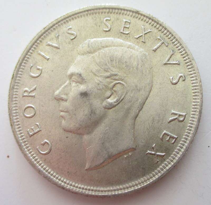 A 1952 SOUTH AFRICAN FIVE SHILLING