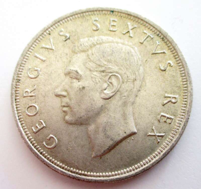 A 1952 SOUTH AFRICAN FIVE SHILLING