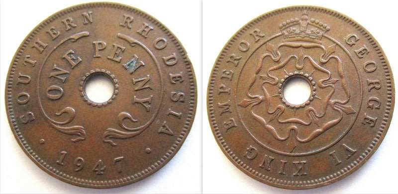 A LOT OF RHODESIAN AND SOUTHERN RHOD COINS INCLUDING A 1954 SOUTHERN RHOD HALF CROWN --ALL FOR 1 bid