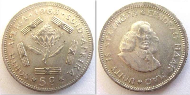 3 VARIOUS SILVER COINS AND SIX SOUTH AFRICAN BANK NOTES