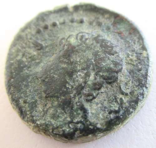 AN AUTHENTIC ANCIENT COIN--UNIDENTIFIED--MAY BE CRUSADERS ERA