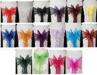 Party Chair Tie backs ( Organza)