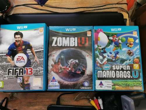 Nintendo Wii U Console - with 3 games - Super Mario Bros, Zombi, FIFA 13 - excellent condition