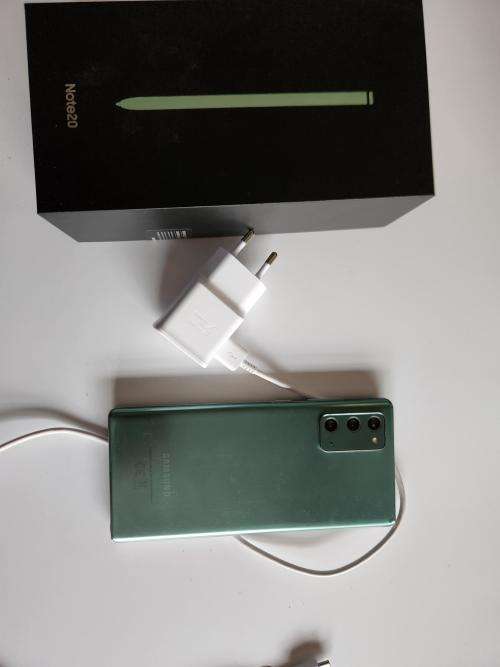 Samsung Note 20 256gb dual sim - used, good condition, with box and charger (Mystic Green)