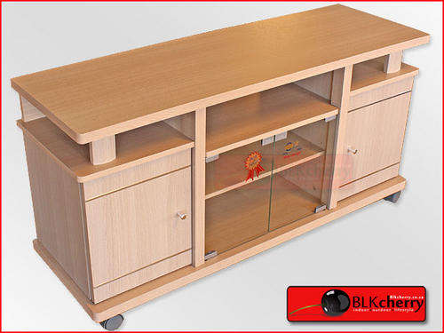 tv cabinet with glass doors. flat packed for easy transport. fits in car boot