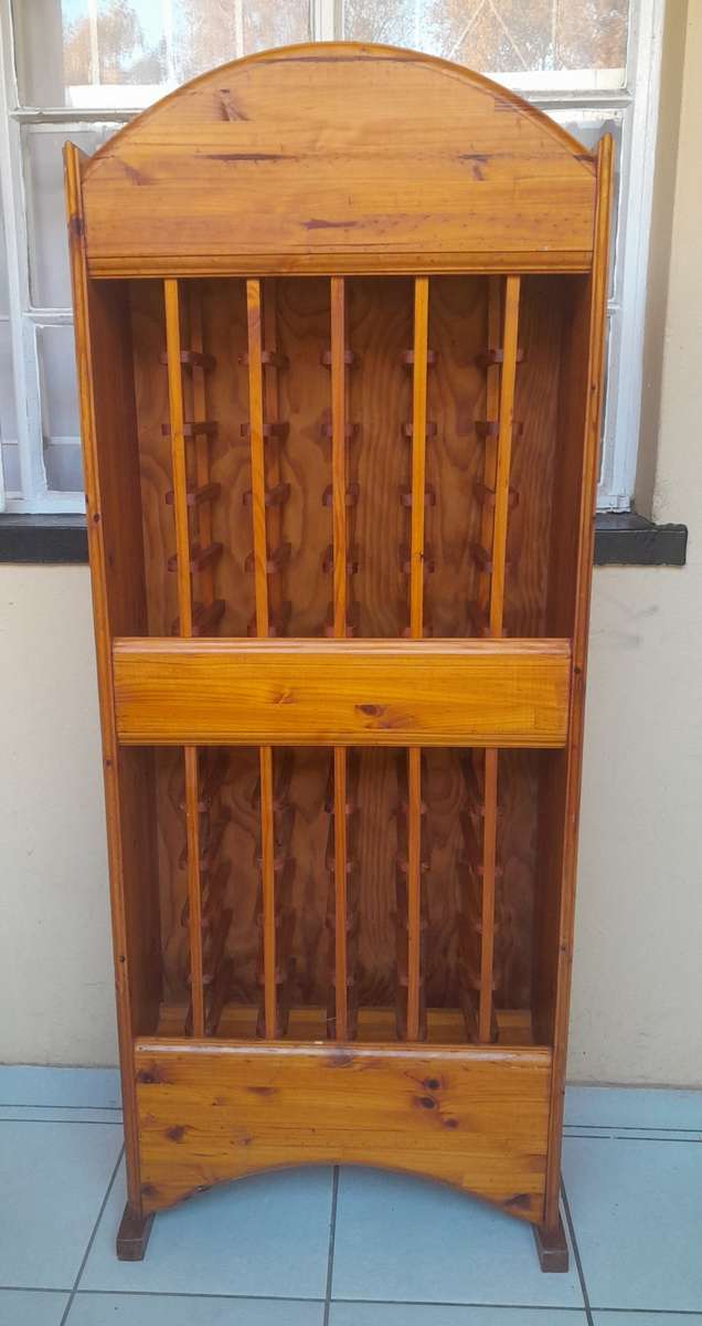 VINTAGE 60BOTTLES SOLID WOOD WINE RACK